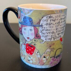 Lang Capiche Karen H Good Coffee Mug 14oz Vintage Funny Humor Quote Ceramic Cup